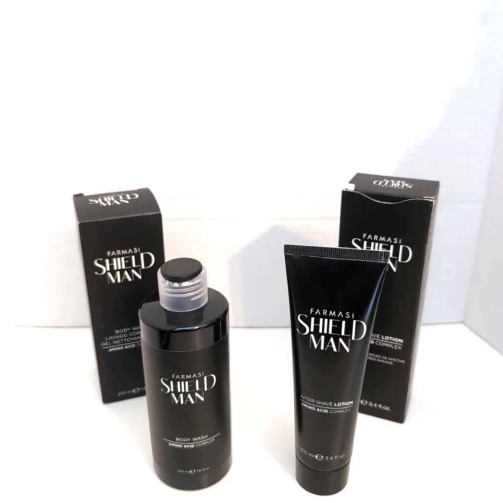 Farmasi Shield Man Body Wash & After Shave Lotion Anono Acid‎ Complex Brand New
